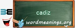 WordMeaning blackboard for cadiz